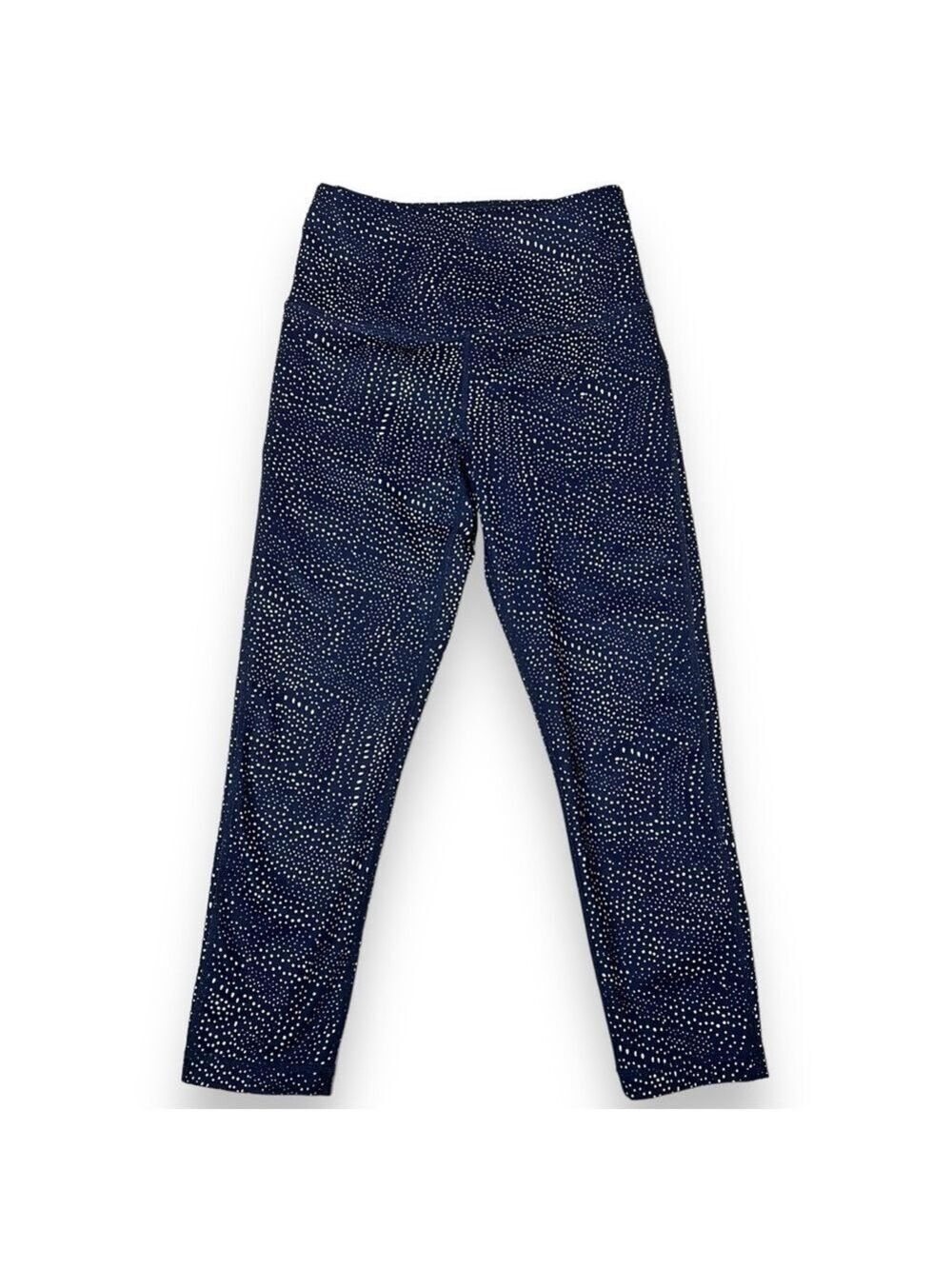 Zella Women’s Studio Crop Lite Leggings Navy Maritime Natural Dot Size XS